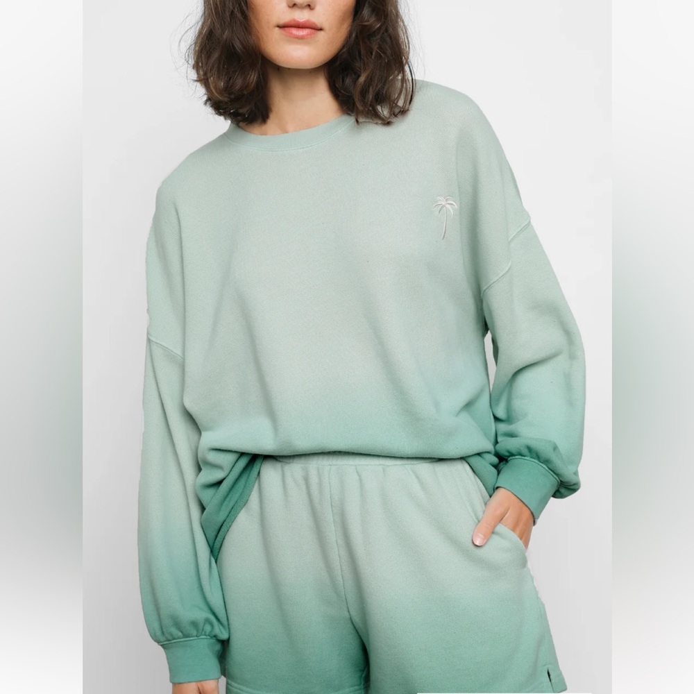 Rails Reeves Sweatshirt - Aqua Dip Dye